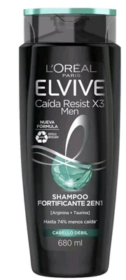 L'OREAL ELVIVE CHAMPÚ ANTICAÍDA HOMBRE CAIDA RESIST X3/ANTICAIDA/FORTIFICANTE/HOMBRE Foto 1 de 4