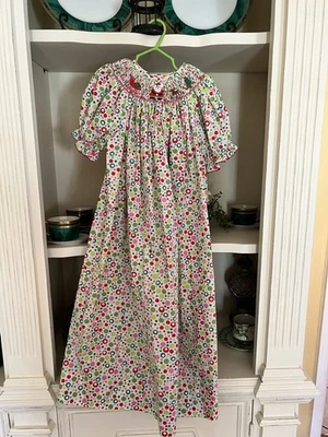 Amanda Remembered Smocked Christmas Santa Dress 6X - Image 1 of 2