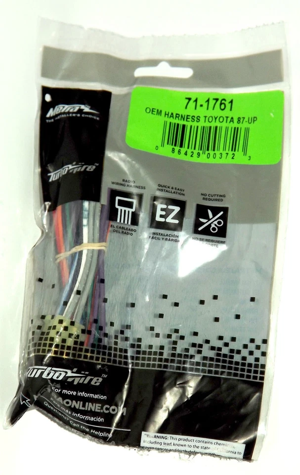 Arnés de cables Metra Turbowire OEM para Toyota Scion Lexus 1987-2013 71-1761 Foto 1 de 3