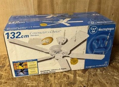 Westinghouse 7802400 Contractor's Choice 52" 5 Blade Hanging - White Fan - Image 1 of 4