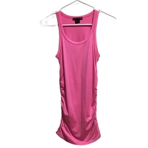 Ralph Lauren Black Label Women's Silk Tank Top size M Pink Ruched Sides - Picture 1 of 7