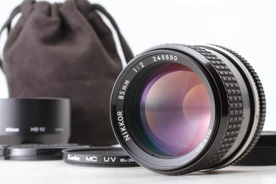 [ TOP MINT w/ Hood ] Nikon Ai Nikkor 85mm F2 Portrait Prime Lens F Mount JAPAN - Image 1 of 4