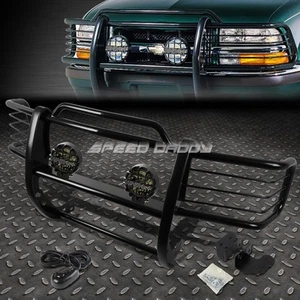 BLACK BRUSH GRILLE GUARD+ROUND SMOKE FOG LIGHT FOR 98-04 S10 BLAZER/S15 SONOMA - Bild 1 von 11