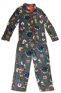 Super Mario Boys Flannel Two-Piece Gray Pajama Set Flame Resistant Size 10–12 - Picture 1 of 4