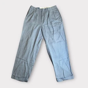 Vintage Polo Ralph Lauren Herringbone Pants 32x29 Men’s Straight Leg Cuffed - Picture 1 of 9