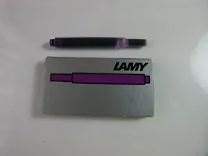 2 x Genuine Lamy T10 Fountain Pen Ink Cartridges Violet 5 in box = 10 cartridge - Picture 1 of 7