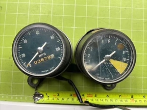 1971 Honda Cb175 CB 175 speeometer speedo tach tachometer gauges UNTESTED - Foto 1 di 24