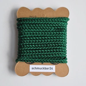 Cuerda de nailon trenzada Ø 3 cordón trenzado para pulseras verde oscuro - Imagen 1 de 2