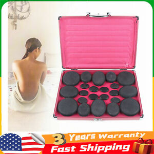 Hot Stone Heater Kit 20Pc+ Large Heat Case W/ US Standard Plug, Hot Spa Massage