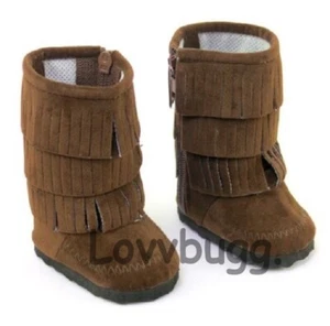"Botas con flecos marrones mocasines mocasines para muñeca American Girl de 18" ¡ENVÍO GRATUITO AGREGA! - Imagen 1 de 12