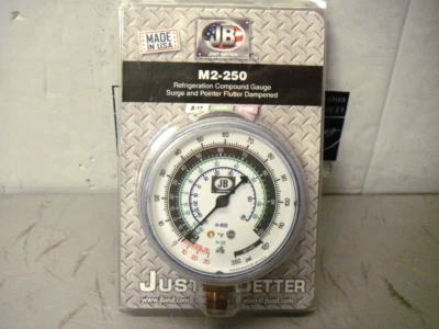 Just Better M2-250 Combination R12 R22 R502 Blue -30-350 PSI Gauge 2-3/4" - Image 1 of 4
