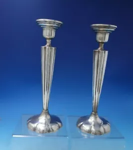D R Sterling Co Sterlingsilber Kerzenständer Paar hellschliff 10" #686 (#5813) - Bild 1 von 7