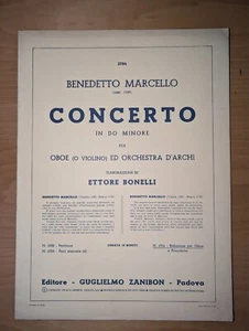 Spartito Antico Benedetto Marcello Concerto in DO Minore Zanibon Padova - Picture 1 of 4