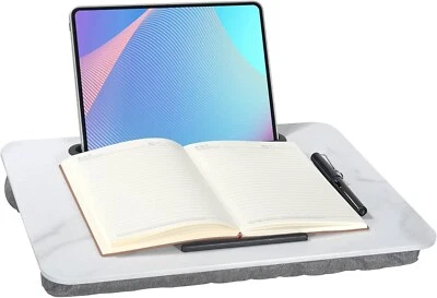 Baoee Lap Desk White Marble, Portable Laptop Desk Fits Up to 16" Laptops - Image 1 of 4