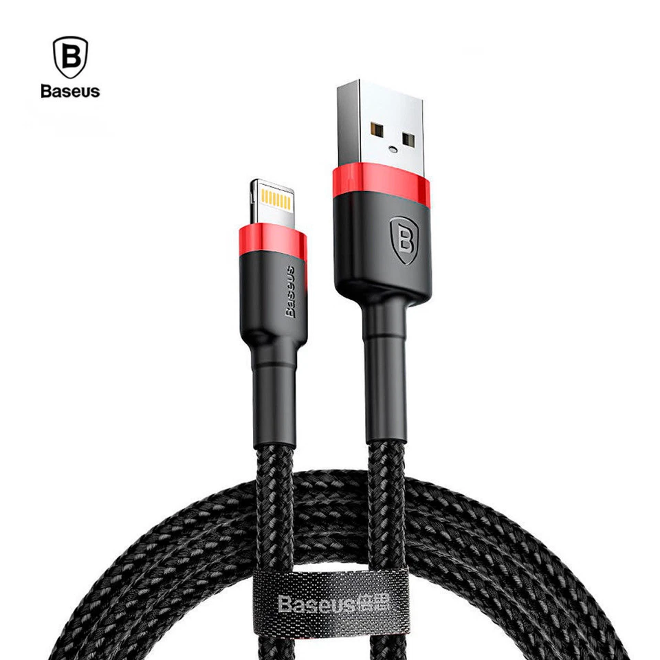 Baseus Cafule USB Cable 2.4A Data Charging For iPhone14 13 12 11 Pro X Xs 8 - Image 1 of 4