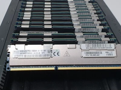 32GB 4Rx4 PC3-10600R Server RAM ECC Arbeitsspeicher Hynix HMT84GR7AMR4C-H9 - Bild 1 von 3