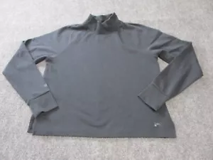 Under Armour Sweatshirt Women's Medium Black Mock Neck Pullover Cotton Blend - Picture 1 of 10