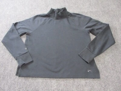 安德玛运动衫女式中号黑色模拟领套衫棉混纺 — 第 1/4 张图片