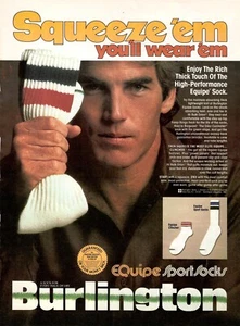 VINTAGE 1981 Burlington Sportsocken Druck Werbung - Bild 1 von 1
