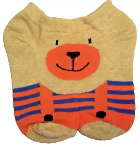 HAPPY SMILING DOG Women Fun Casual Novelty No-Show Ankle Socks 9-11 - Picture 1 of 12