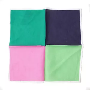 NWT RODA Green-Pink-Navy Multicolor Quadrant Print Linen Pocket Square - Picture 1 of 3