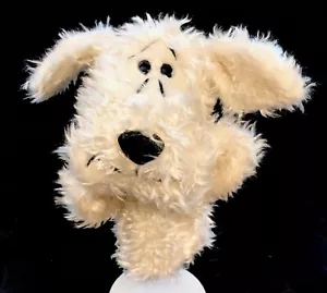 Vintage Russ TinTin inspiriert weißer Terrier Hund Handpuppe Plüschtier lockig zottig - Bild 1 von 1