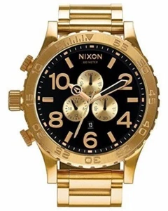 Brand new NIXON Watch All Gold Black 51-30 Chrono A083-510 5130 A083510 51 MM