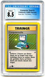 CGC 8.5 NM/MINT+ German Computer Search Base Set 1st Edition Pokemon 71/102 -58 - Picture 1 of 2