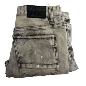 Smoke Rise Jeans Denim Herren 34x34 weiß/grau Distressed gerissen schmal - Bild 1 von 16