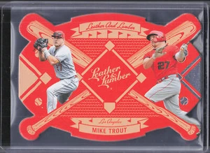 2019 Panini Leather & Lumber #LAL-4 Mike Trout Leather and Lumber RG64 - Picture 1 of 2
