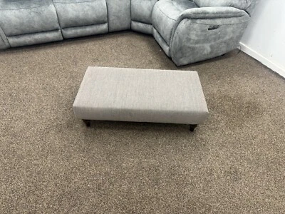 DFS GREY BENCH FOOTSTOOL IN FABRIC RRP £299.99 - Image 1 of 3