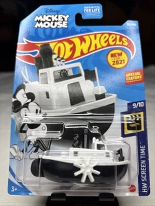 Hot Wheels 2021 Disney Mickey Mouse Steamboat Willie 193/250 HW tiempo de pantalla 9/10 - Imagen 1 de 4