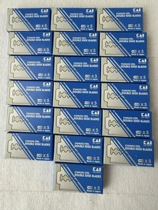 95 KAI Stainless Steel double edge razor blades new/sealed packs of 5 - Picture 1 of 3