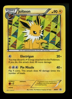 Jolteon BW91 Black Star Promo 2013 Holo Rare Pokémon Card TCG - Image 1 of 4