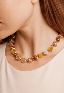 Eddie Borgo Halskette Collage Hämatit & Quarz vergoldet Cabochon Halsband 800 $ - Bild 1 von 14