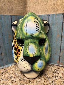 Cabeza de jaguar, arte indígena, recuerdo, máscara de boruca, arte tribal, arte de Costa Rica - Imagen 1 de 8
