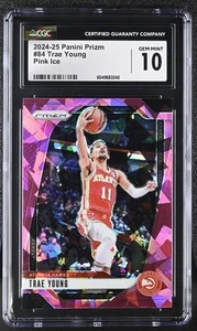 2024-25 Panini Prizm Trae Young #84 Pink Ice Basketball CGC 10 - Picture 1 of 2