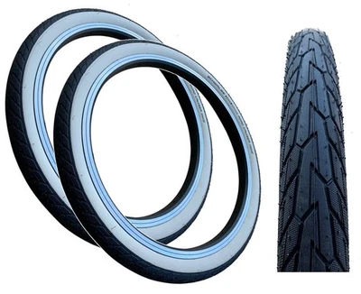 PAR Schwalbe ROAD CRUISER 20 x 1,75 PNEU DE BICICLETA LISO PAREDE BRANCA - Imagem 1 de 4