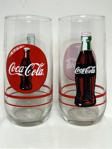 2 ANCHOR HOCKING 1999 COCA-COLA GLASSES 86065 - Picture 1 of 8