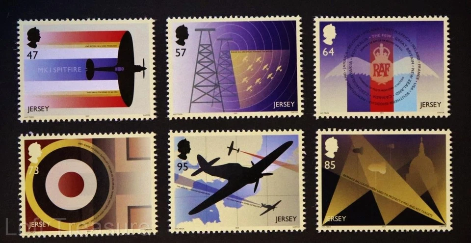 Jersey Stamps "RAF - Battle of Britain" MNH 6 Value Mint Set 2015 - Image 1 of 1