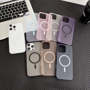 Funda Magnética Mate para iPhone 16 Pro Max 15 14 13 12 11 X Slim Mag Safe Cover - Imagen 1 de 15