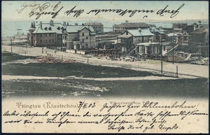 Kiautschou 1903 AK Villenviertel Tsingtau Hongkong Shanghai Nachsendung / 189 - Picture 1 of 2