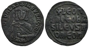 Byzantine Bronze Follis - Constantinople 886-912 AD - Leo VI the Wise - Picture 1 of 4