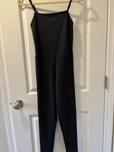 Girlfriend Collective schwarzer Cami Unitard Yoga Tanz Overall Damen Medium - Bild 1 von 3