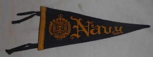 BANDERÍN DE FIELTRO VINTAGE NAVAL ACADEMIA DE EE. UU. SCIENTIA 8-1/2" de largo x 3-1/2" de ancho - Imagen 1 de 2