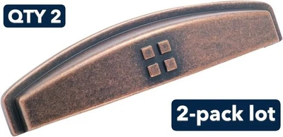 Paquete de 2 forjas Amerock BP4453-WC cobre desgastado 3"cc manija de gabinete tirador Foto 1 de 4