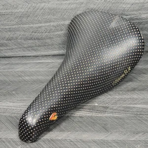 Vintage Cinelli Volare SLX Road Bike Saddle Seat Black Rear Label Italy - Picture 1 of 10