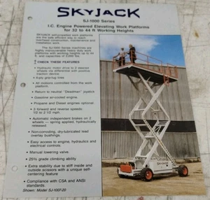 Skyjack SJ-1000 Man Lift Verkaufsflyer - Bild 1 von 4