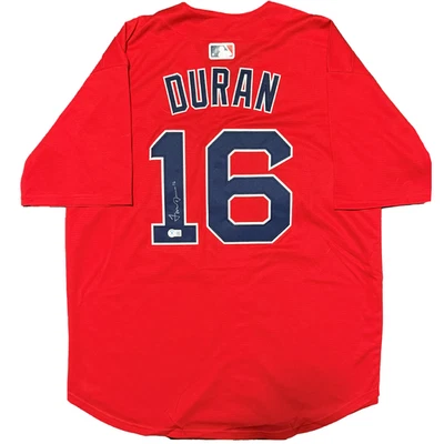 Jersey personalizado Jarren Duran FIRMADO/AUTOGRAFIADO de los Medias Rojas de Boston con certificado de autenticidad Beckett Foto 1 de 4
