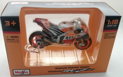 MAISTO 1:18 Repsol Team 93# Motorcycle HONDA RC 213V Moto GP  2021 Marc Márquez - Image 1 of 4